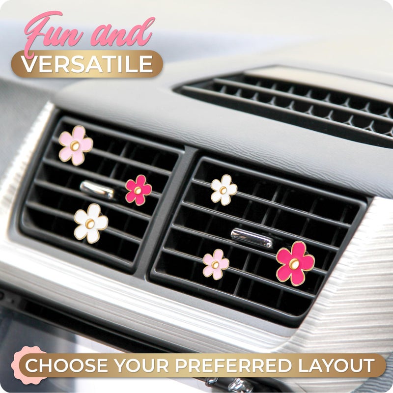 Zadin 2 Pieces Sunflower Car Accessories Cute Car Air Freshener Sunflower Air Vent Clips Sunflowers Gift Decorations Girasoles Car Clip Interior Air Vent Decor - Image 4